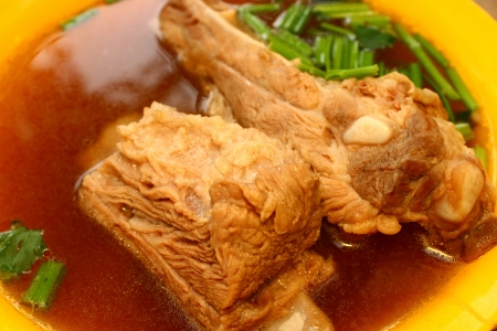 Bah Kut Teh, Chinese Pork Rib Soup, Singapore Malaysia food の写真素材