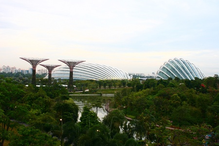 Garden by the Bay, Singapore Day Cityscapeのeditorial素材