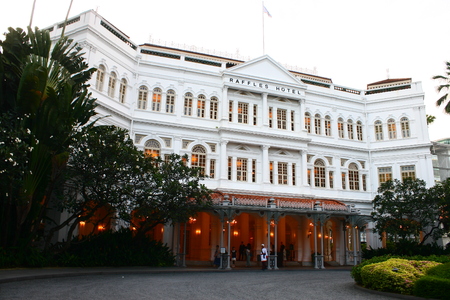 Raffles Hotel Singapore, Day Color Standard Front 2015のeditorial素材