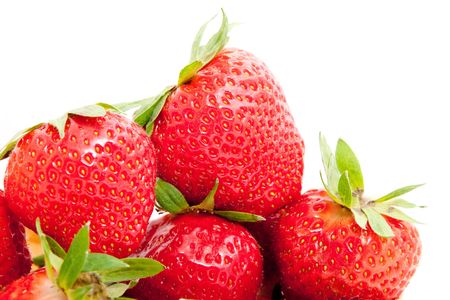 strawberry on white backgroundの写真素材
