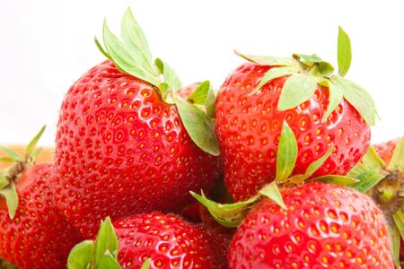 strawberry on white backgroundの写真素材