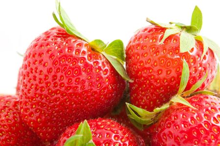 strawberry on white backgroundの写真素材