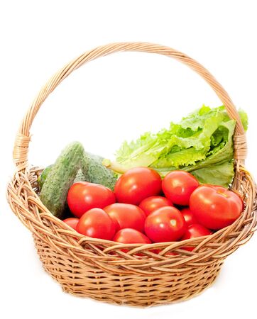 vegetables in a basketの写真素材