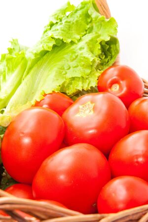 vegetables in a basketの写真素材