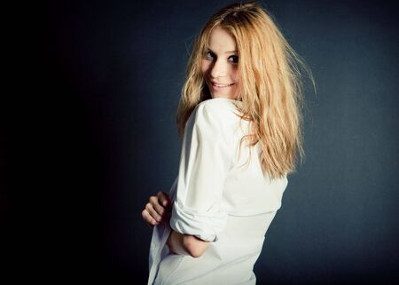 portrait of sexy young womanの写真素材