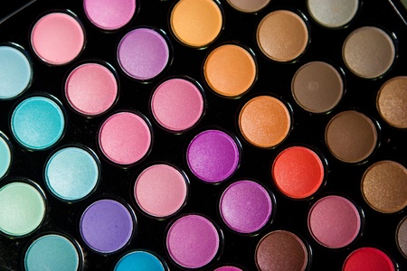 Makeup set. Professional multicolor eyeshadow palette の写真素材