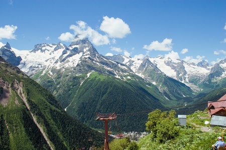 Caucasus Mountains, Dombaiの写真素材