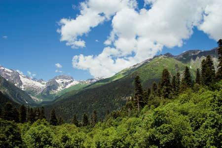 Caucasus Mountains, Dombaiの写真素材