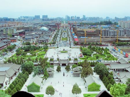  aerial view of Xian, Chinaの写真素材