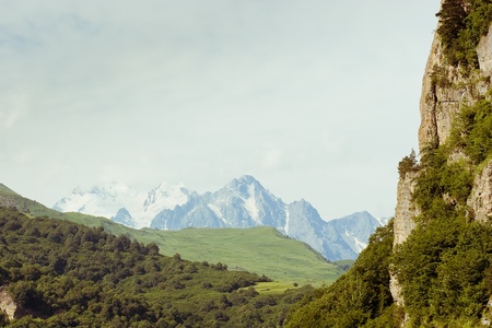 beautiful mountain landscape, caucasusの写真素材