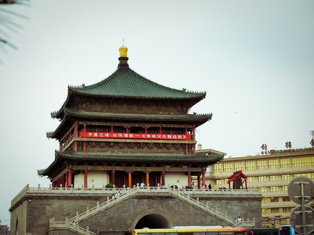 Bell Tower in Xiの写真素材