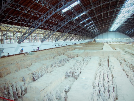 The famous terracotta warriors of XiAn, Chinaのeditorial素材