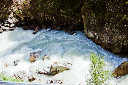 beautiful mountain landscape, river