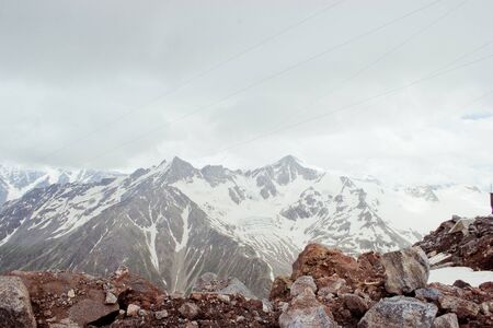 beautiful mountain landscape, Elbrusの写真素材