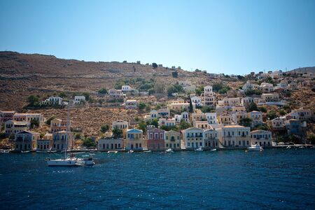 Greece  Dodecanesse  Island Symi  Simi   Colorful houses 