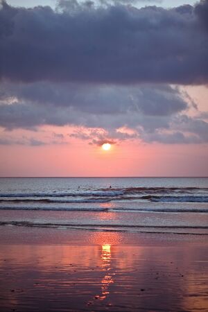 Bali Kuta Beach sunsetの写真素材