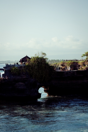 near Tanah Lot Temple on Sea in Bali Island Indonesiaのeditorial素材