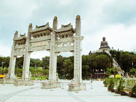 Po Lin monastery  in Hong Kongのeditorial素材