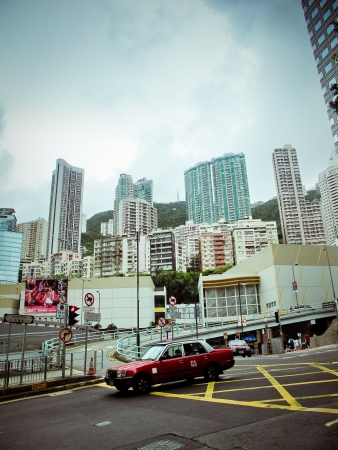 Hongkong skyline in victoria harbourのeditorial素材