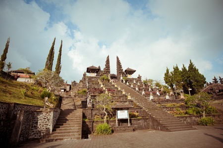 Besakih complex  Pura Penataran Agung , Largest hindu temple of Bali, Indonesia の写真素材