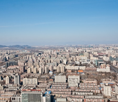 airview panorama of Beijing, Chinaのeditorial素材
