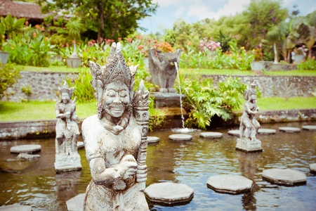 Tirtagangga water palace on Bali island, Indonesiaの写真素材