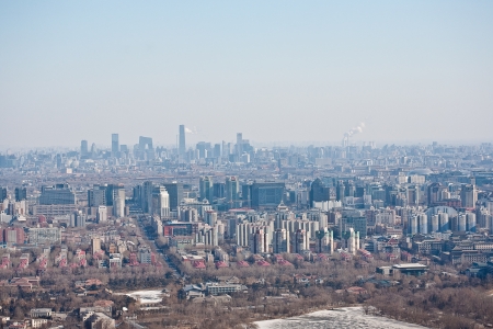 Airview panorama of Beijing, Chinaのeditorial素材