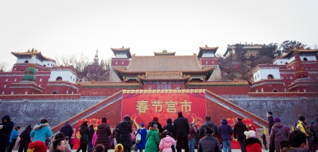 Summer palace in Beijing, China at winterのeditorial素材