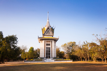 Skull Pagoda at The Killing Fields of Choeung Ek in Phnom Penh, Cambodiaのeditorial素材