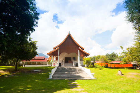 Temple near Mae Hon Song, Thailandの写真素材