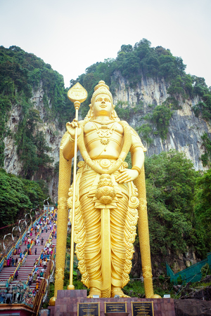BATU CAVES, MALAYSIA - JAN 18 2014 : Thaipusam at Batu Caves temple, Malaysia on January 18, 2014. Thaipusam is a Hindu festival on the full moon in the Tamil month of Thai.のeditorial素材