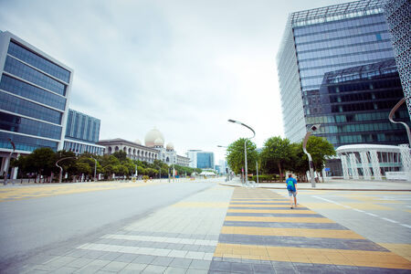 Empty City Street in Hot Summer weather, Malaysiaのeditorial素材