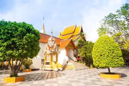 Wat Phra That Doi Suthep is a major tourist destination of Chiang Mai, Thailandの写真素材