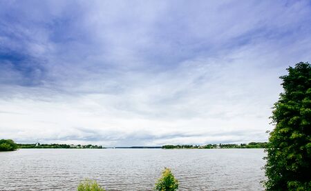 The flooded bell tower of St. Nicholas Cathedral. Russia. Kalyazin.の写真素材
