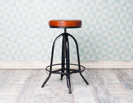 old antique chair in roomの写真素材