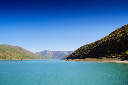 Beautiful landscapes with high mountains of Georgia, Europe. Caucasus mountainsの写真素材