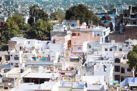 Aerial view of Udaipur city, Rajasthan, Indiaのeditorial素材