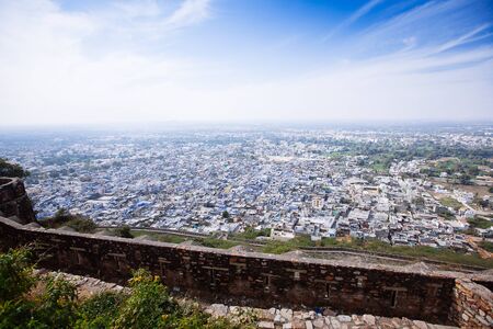 Air view on the Chittorgarh city, India. Rajasthan.の写真素材
