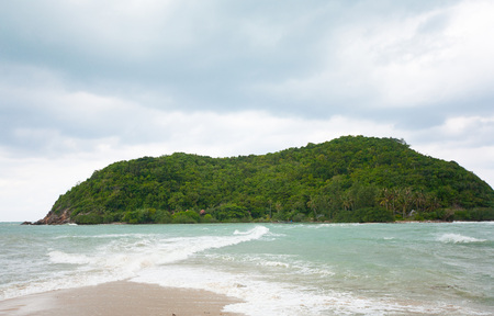 Tropical beach on Ko  Ma near Ko Phangan, Thailandの写真素材