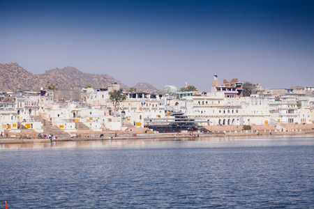 View of the City of Pushkar, Rajasthan. Ðne of the holiest city in India.のeditorial素材