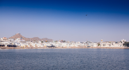 View of the City of Pushkar, Rajasthan. Ðne of the holiest city in India.のeditorial素材