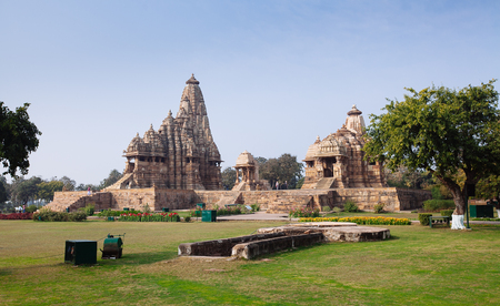 The Khajuraho Group of Monuments. Hindu and Jain temples in Madhya Pradesh, India.のeditorial素材