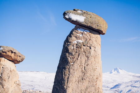 Fairy chimneys at Cappadocia. (The three beauties at Urgup). Turkeyの写真素材