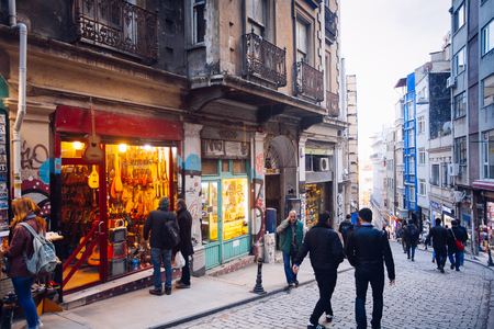 ISTANBUL, TURKEY - JAN 17:  Istanbul Street on Jan 17, 2018 in Istanbul, Turkey.  Popular destination in Turkeyのeditorial素材