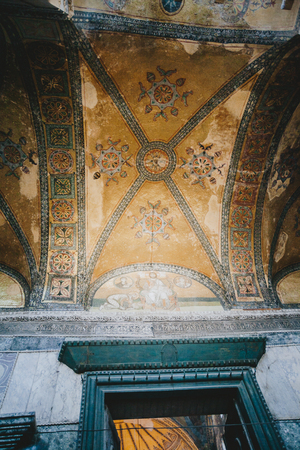 Hagia Sophia (Hagia Sofia, Ayasofya) interior in Istanbul, Turkey, Byzantine architecture, city landmark and architectural world wonderのeditorial素材