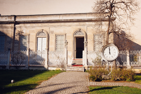 Dolmabahce Palace in Besiktas district, on the European coast of the Bosphorus in Istanbul, Turkeyのeditorial素材