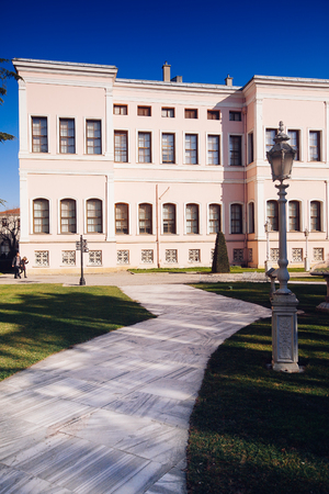 Dolmabahce Palace in Besiktas district, on the European coast of the Bosphorus in Istanbul, Turkeyのeditorial素材