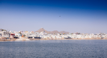View of the City of Pushkar, Rajasthan. Ðne of the holiest city in India.の写真素材