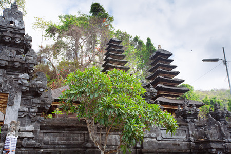 Balinese temple. Travel destination. Architecture, traveling and religion.