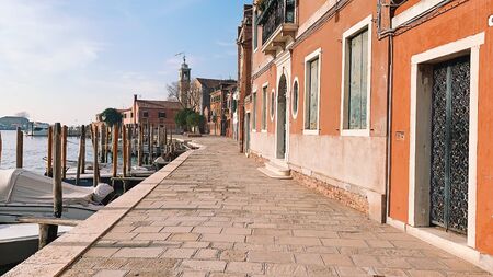 MURANO, ITALY - JANUARY 20, 2020: island of Murano in the lagoon of Venice in Italy.のeditorial素材